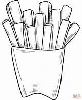 French Fries Pages Coloring sketch template