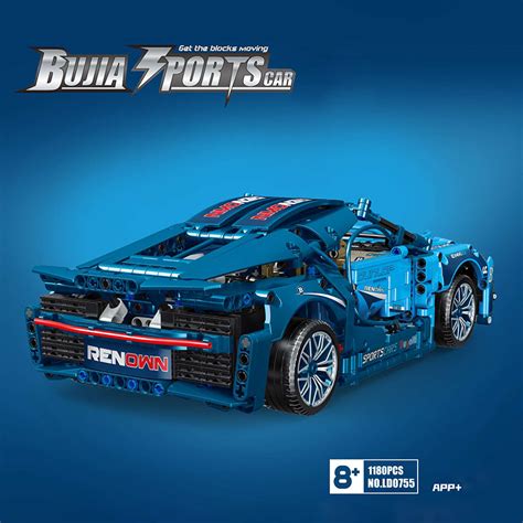 Remote Control Rambo Sports Car LD0755 Technic with 1280 Pieces - MOC Brick Land