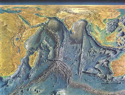 A detailed map of the Indian ocean floor, by... - Maps on the Web