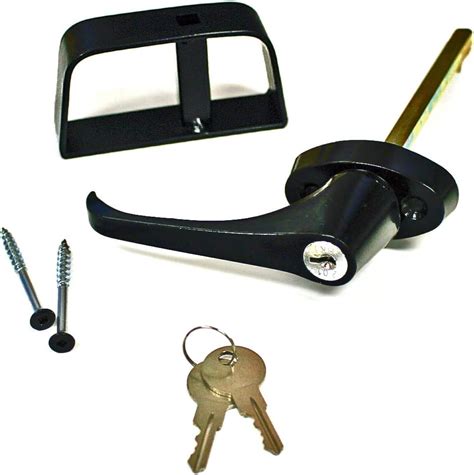 Amazon.com: Doors & Door Hardware 5-1/2" Black L Handle Door Lock Set ...