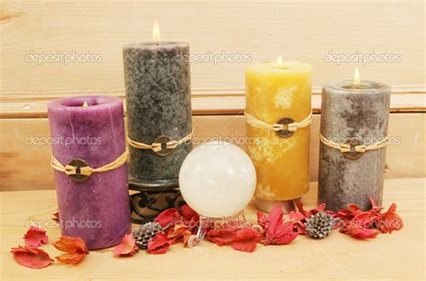 Feng Shui candles and a crystal ball — Stock Photo © griffin024 #16316443