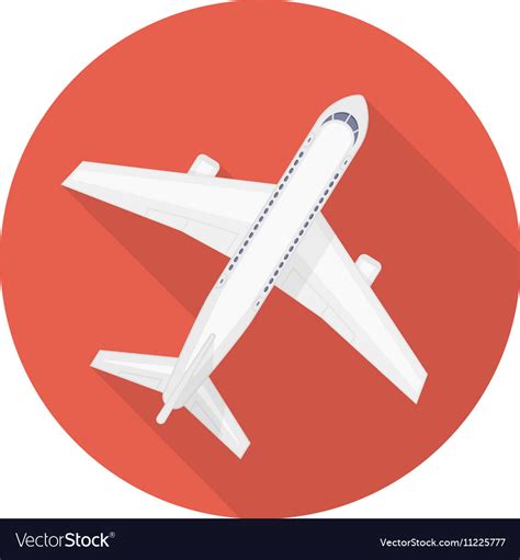 Airplane icon red Royalty Free Vector Image - VectorStock