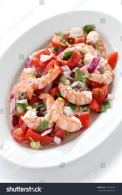 Shrimp Ceviche Prawn Ceviche Seafood Marinated Stock Photo 134158931 ...