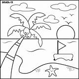 Premium Vector  Hand drawn beach Outline Kids coloring Page 01 sketch template
