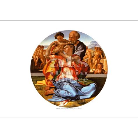 Poster 35x50 cm "THE HOLY FAMILY - TONDO DONI Michelangelo - The Uffizi Gallery, Florence" - ATS ...