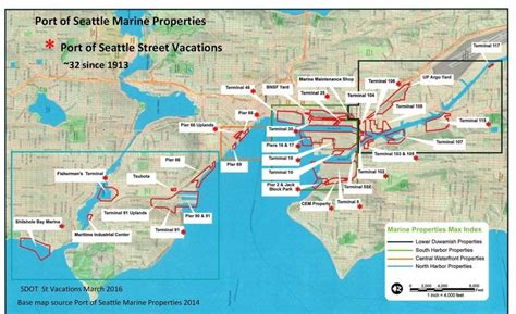 Port Of Seattle Map | Tourist Map Of English