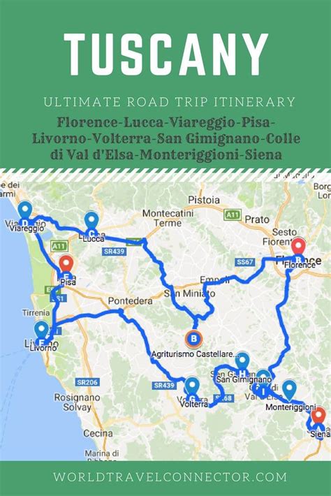 The Best Tuscany Road Trip Itinerary (Map & Tips 2024) | Tuscany italy ...