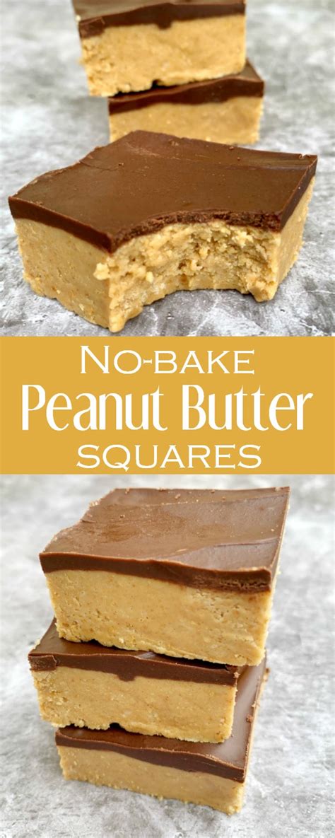 No Bake Peanut Butter Squares - The Endless Appetite