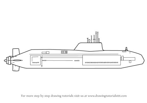 Nuclear submarine drawing - kenHop