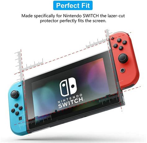 2 Packs Premium Tempered Glass Screen Protector for Nintendo Switch