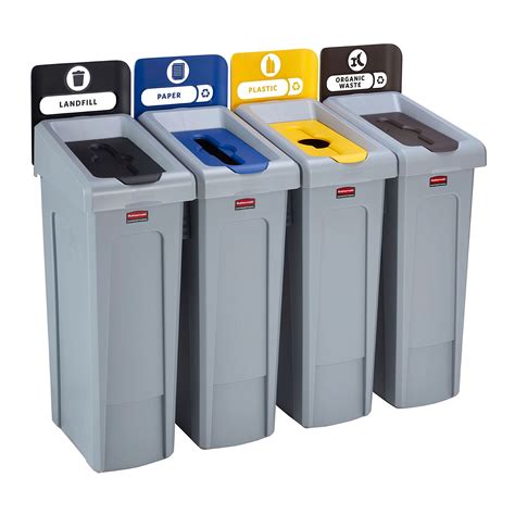 Slim Jim Recycling Station 4 Stream Bin Kit 1 | All Waste Bins