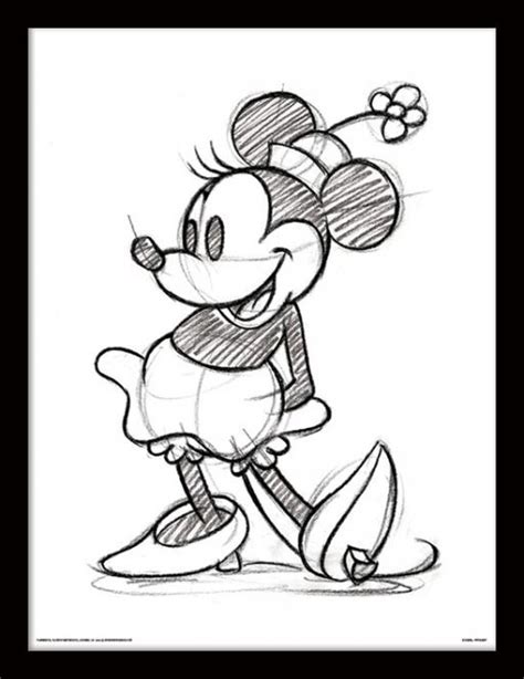 Disney Minnie Mouse Sketch - Framed | at Mighty Ape NZ