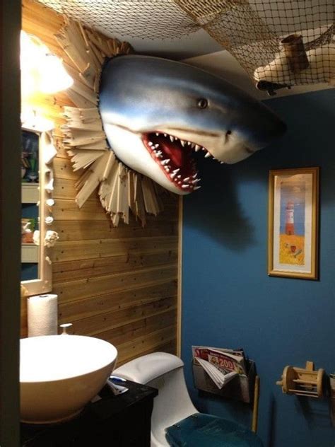 Pin by Bela Lou Ghostley on Random horror stuff | Shark bathroom decor, Shark decor, Shark bedroom