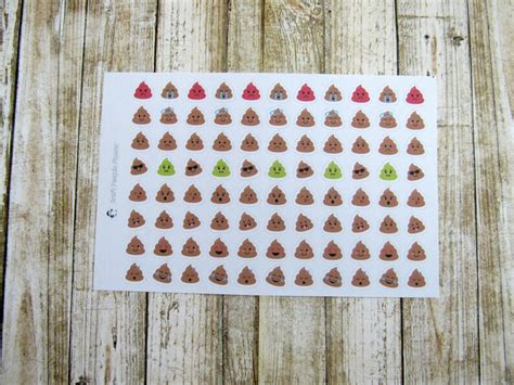 Poop Emoji Stickers Poop Stickers Emoji Stickers Poop - Etsy Denmark