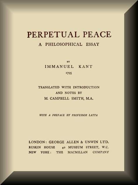 Perpetual Peace, by Immanuel Kant—A Project Gutenberg eBook