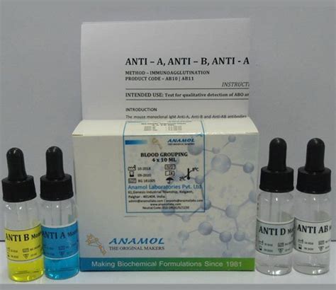 Blood Grouping Test Kit | ABD Blood Test From Anamol Labs