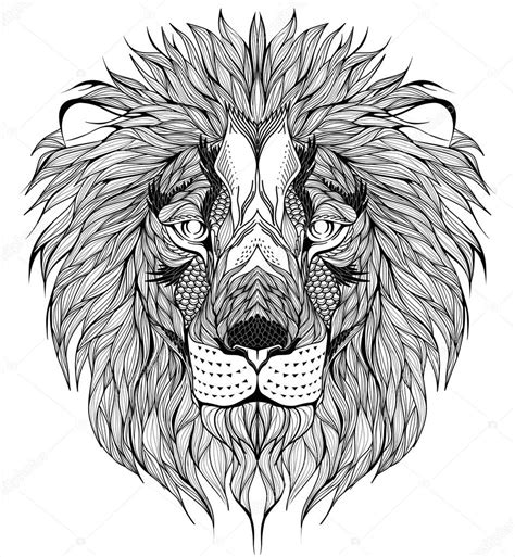 Lion head tattoo — Stock Vector © Diana_Pryadieva #67081341