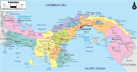 Detailed Political Map of Panama - Ezilon Maps
