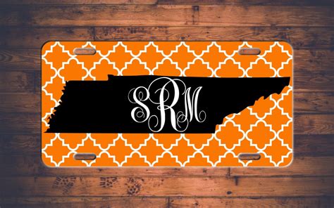 Tennessee Monogram License Plate TN Custom Car Tags