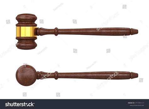 Judge Gavel Isolated On White Background Stock Illustration 1717441117 ...