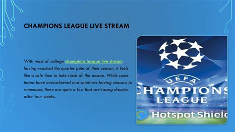 PPT - Premier league vs champions league live stream PowerPoint ...