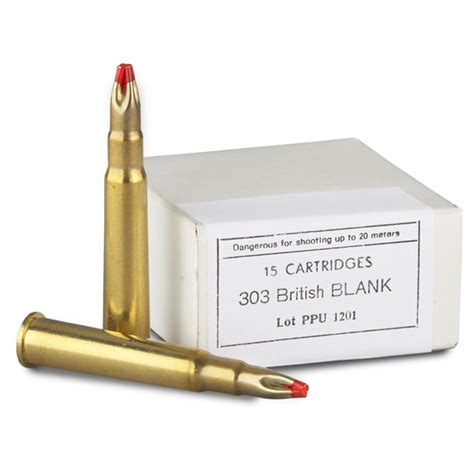 PPU, .303 British, Extended Blank Ammo, 15 Rounds - 222521, .303 ...