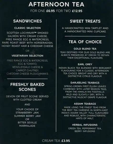 Menu at M&S Café cafe, Manchester, Unit 1A Barton Squ.