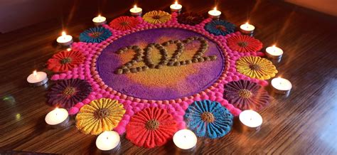 Happy New year Rangoli 2022/ New Year Rangoli Design