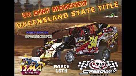 QUEENSLAND V8 DIRT MODIFIED TITLE FOR TOOWOOMBA SPEEDWAY MARCH 16 ...