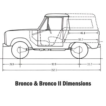 Ford Bronco & Bronco II Dimensions - Bronco Corral