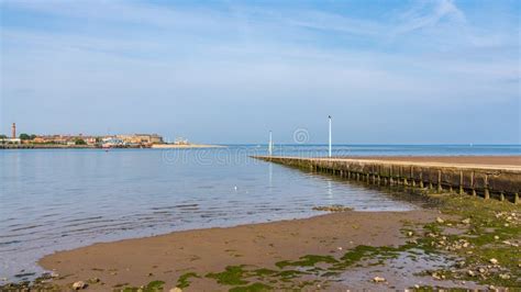 View from Knott End-on-Sea Towards Fleetwood, Lancashire, England Stock Photo - Image of knott ...