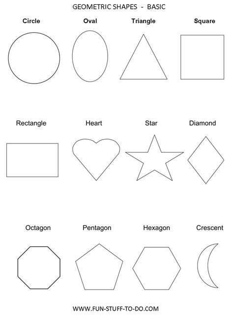 Geometric Shapes Worksheets | Free To Print | Shapes worksheets, Shapes kindergarten, Shapes ...