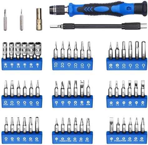 80 IN 1 Professional Computer Repair Tool Kit, Precision Laptop Screwdriver Set, with 56 Bit ...