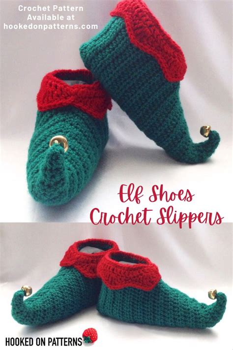 Elf slippers shoes crochet pattern curly toes hooked on patterns – Artofit