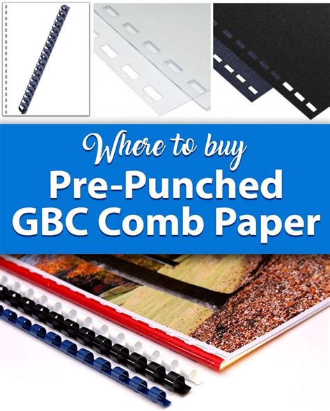 Buy101® Resource Center - Where can I buy pre-punched GBC comb paper? | Binding101.com ...