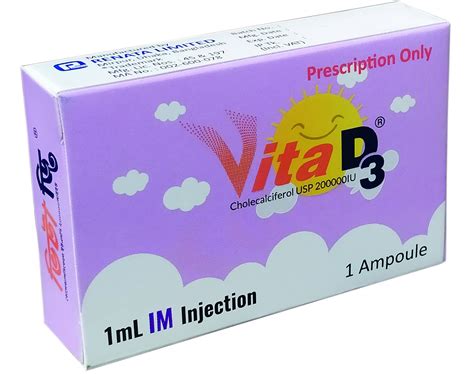 Vita D3 | 200000 IU/ml | Injectable Solution (Oral & IM) | ভিটা ডি৩ ২০০০০০ আই ইউ/মি.লি. | Renata ...