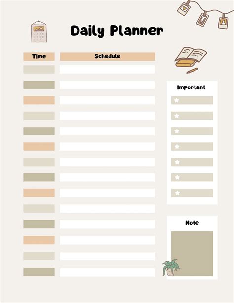 Cute Daily Planner Printable