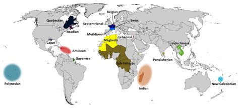 Maps of dialects of the French language around the world - Vivid Maps