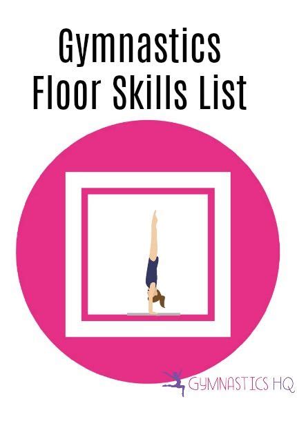 Printable List of Gymnastics Floor Skills | Gymnastics skills ...