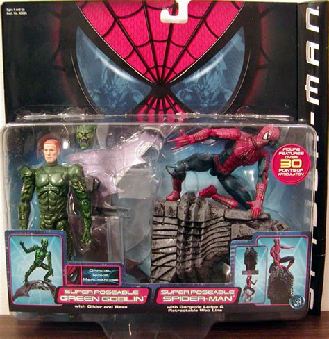 Super Poseable Green Goblin vs Spider-Man Action Figures Toy Biz