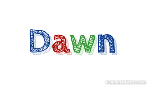 Dawn Logo | Free Name Design Tool from Flaming Text