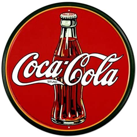 Coca Cola - Plaque de déco ronde en métal 28cm