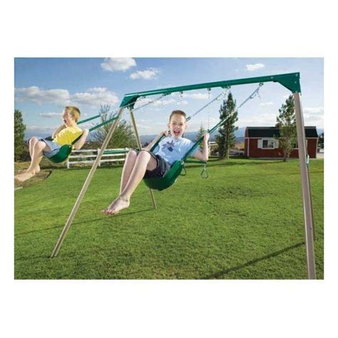 Lifetime Heavy-Duty A-Frame Metal Swing Set Kit - Earthtone (290038)