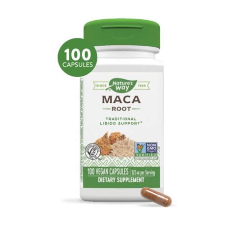 Nature's Way Maca Root Traditional Libido Support Vegan Capsules 525 mg Per Serving, 100 ct - Kroger