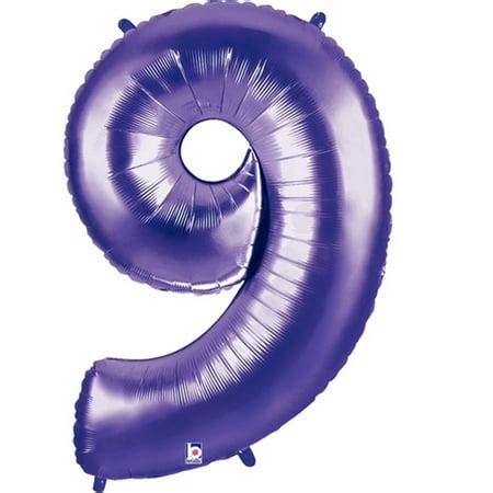 Giant Purple Number 9 Foil Balloon 40" - Walmart.com