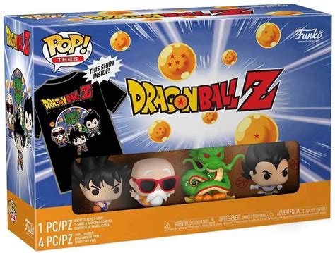 Funko Dragon Ball Z POP Tees DBZ Exclusive Vinyl Figure 4-Pack T-Shirt ...