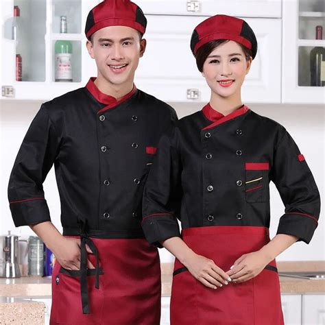 Aliexpress.com : Buy Hotel Chef Uniform Double Breasted Suit Long ...