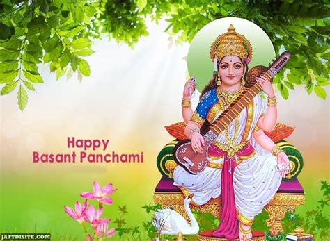 Happy Basant Panchami Goddess Saraswati Graphic - JattDiSite.com