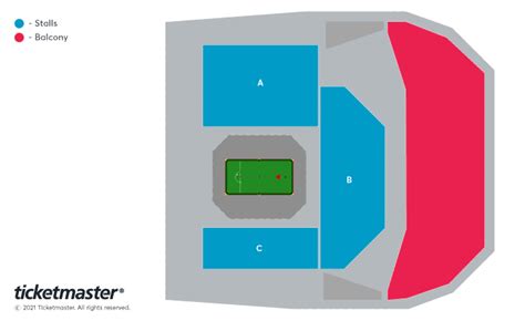 2022 Uk Snooker Championship - Semi Final Evening Seating Plan - York Barbican