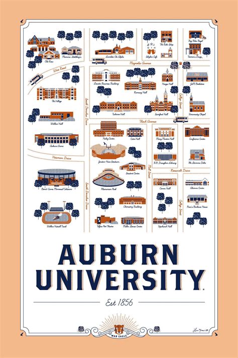 Auburn University Map | Auburn university, Auburn, Map